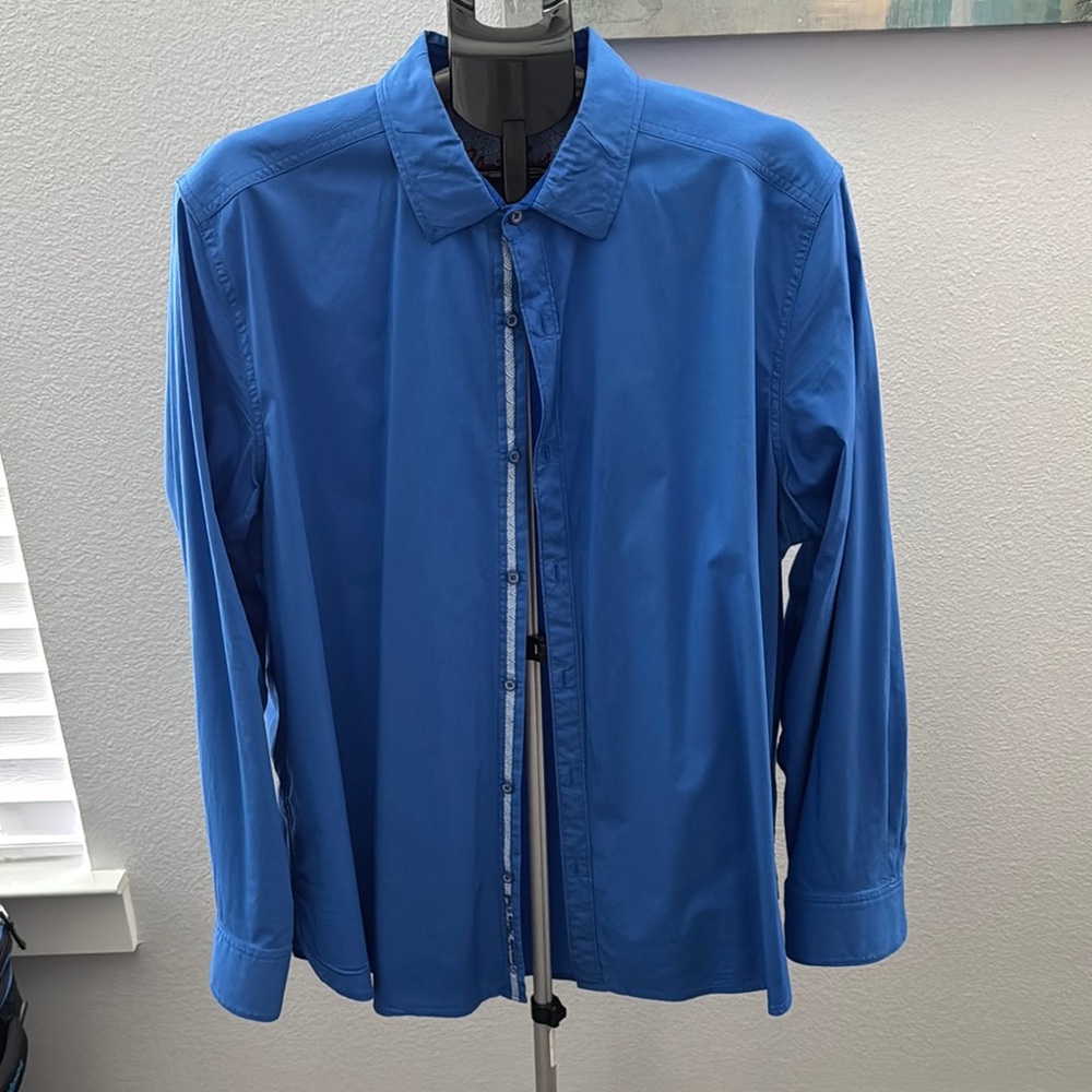 Robert Graham Blue Lightweight Shirt Jacket